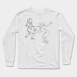 Fencing Girls Long Sleeve T-Shirt